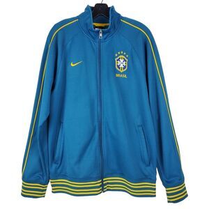 Nike Men's Blue and Yellow Performance Jacket